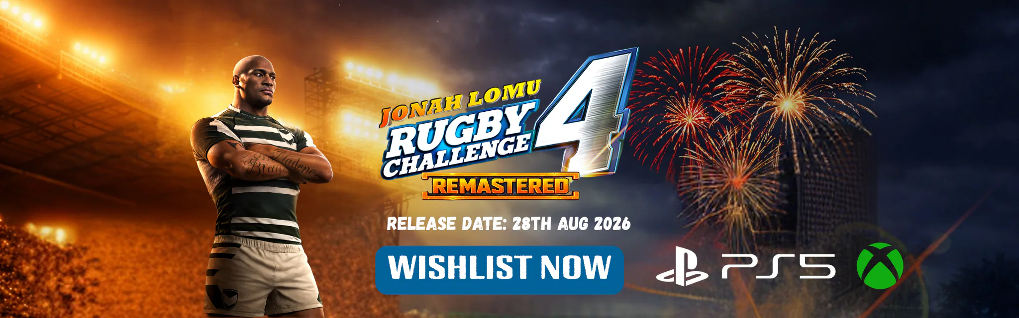 Jonah Lomu Rugby Challenge 4 Remastered key art